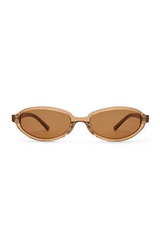 CHOCOLATE CRYSTAL Olive Oval Sunglasses