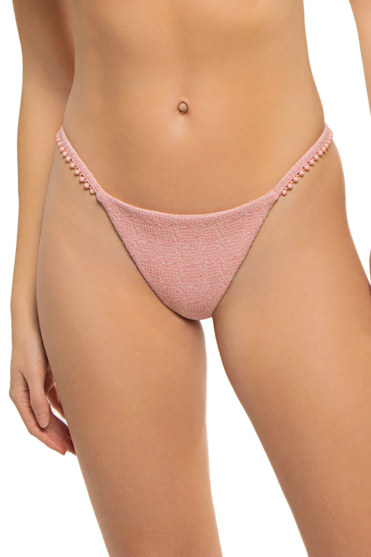 PINK TWEED Diane Tab Side Bikini Bottom image number 1