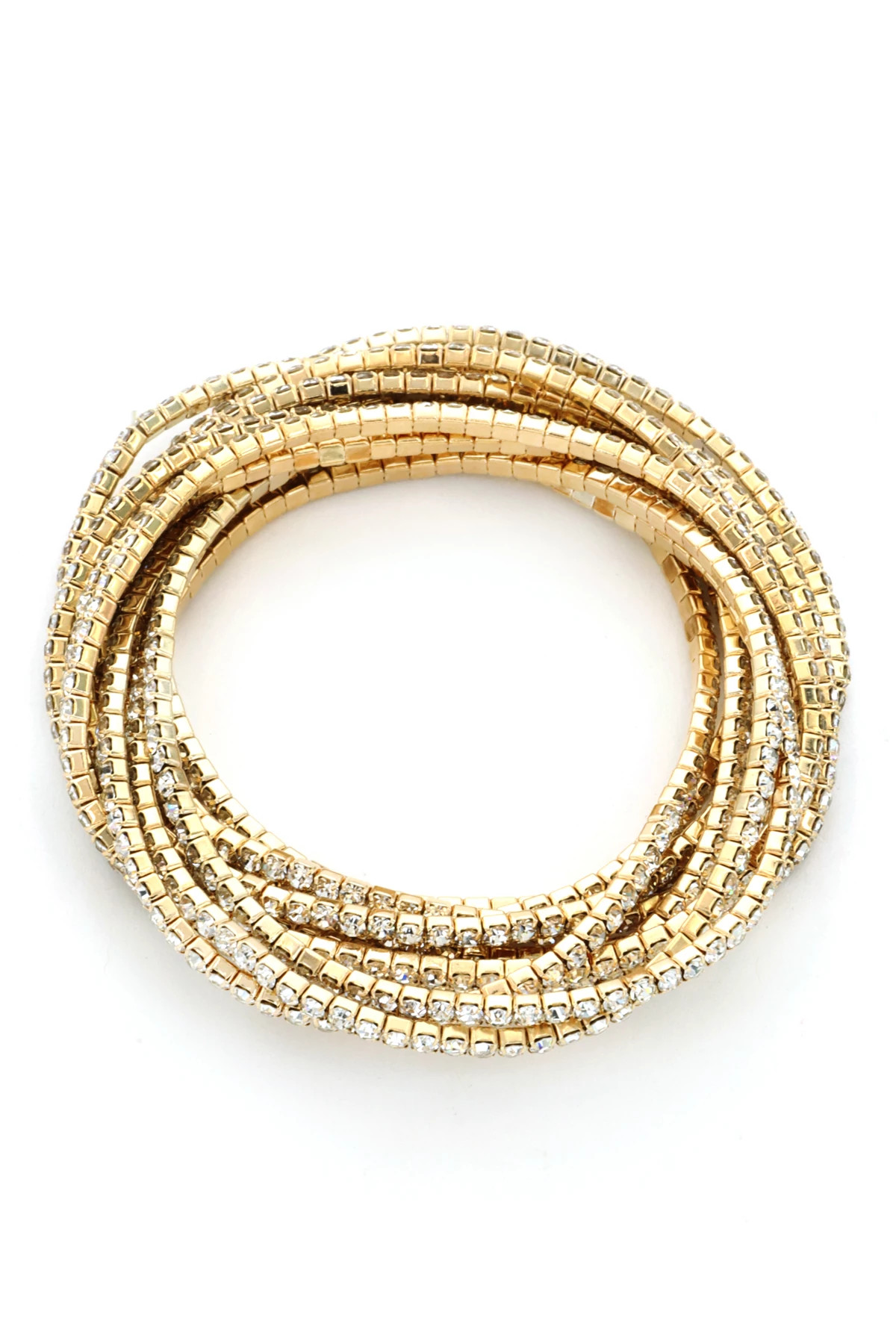 GOLD Pave Tennis Bracelet Set image number 1