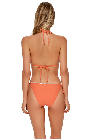 PERSIMMON Pom Pom Triangle Bikini Top
