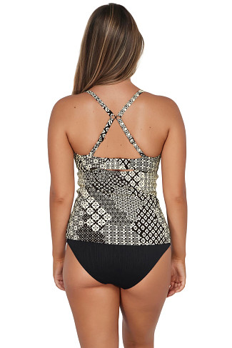 VENICE SEAGRASS TEXTURE Zuri V-Wire Tankini Top (D+ Cup)