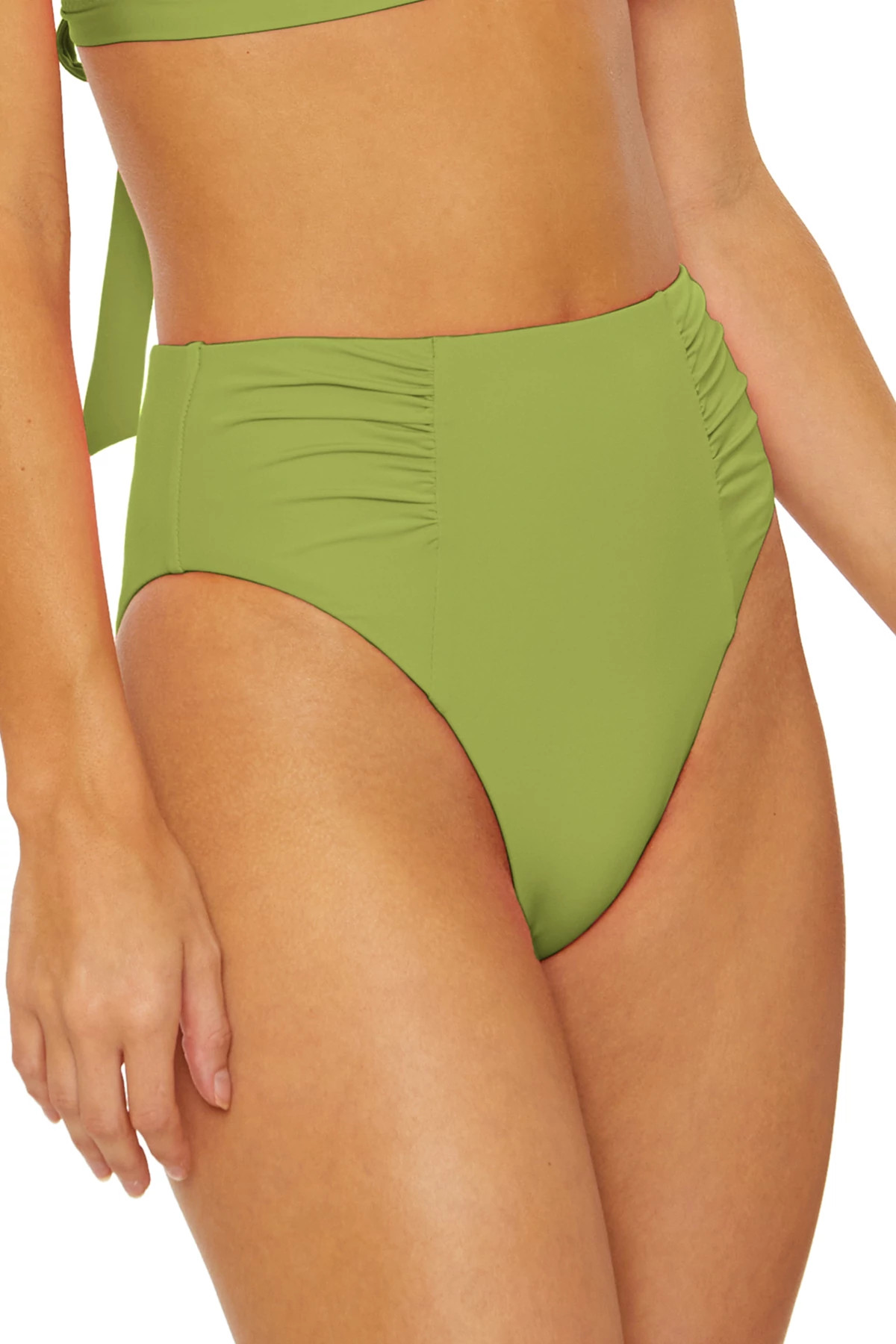 KIWI Shirred High Waist Bikini Bottom image number 3