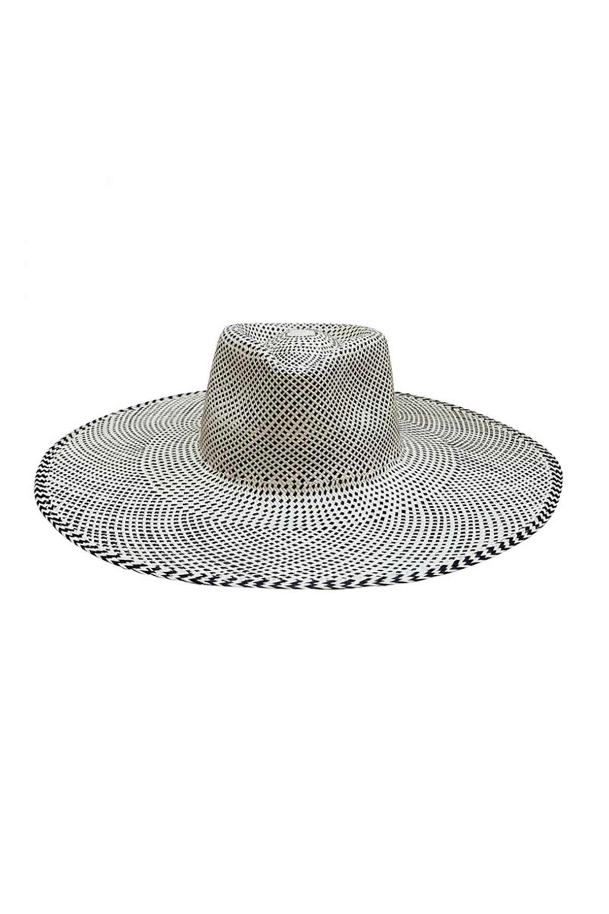 BLACK/NATURAL PRINT Austin Panama Hat image number 1