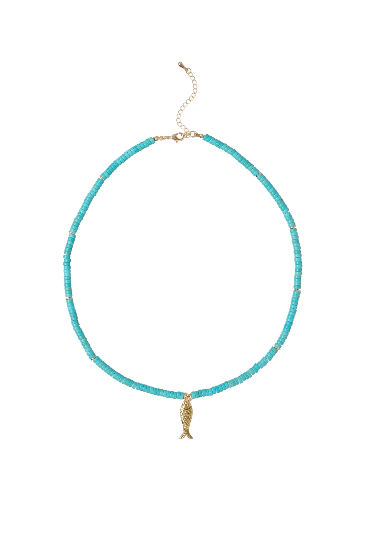 TURQ Beaded Fish Necklace image number 1
