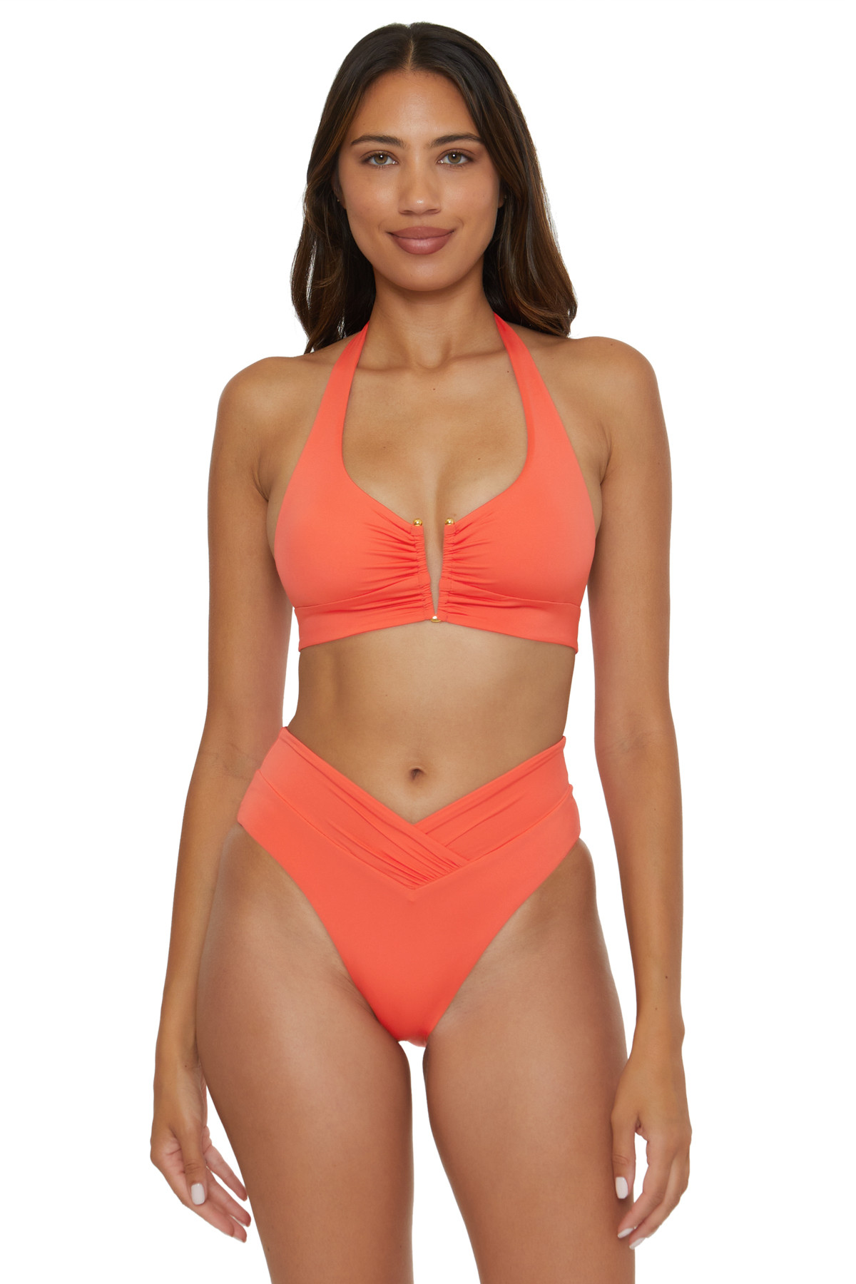 TANGO Viviana Halter Banded Bikini Top image number 1