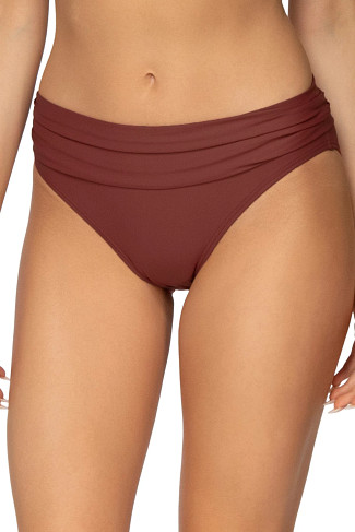TUSCAN RED Unforgettable Banded Hipster Bikini Bottom
