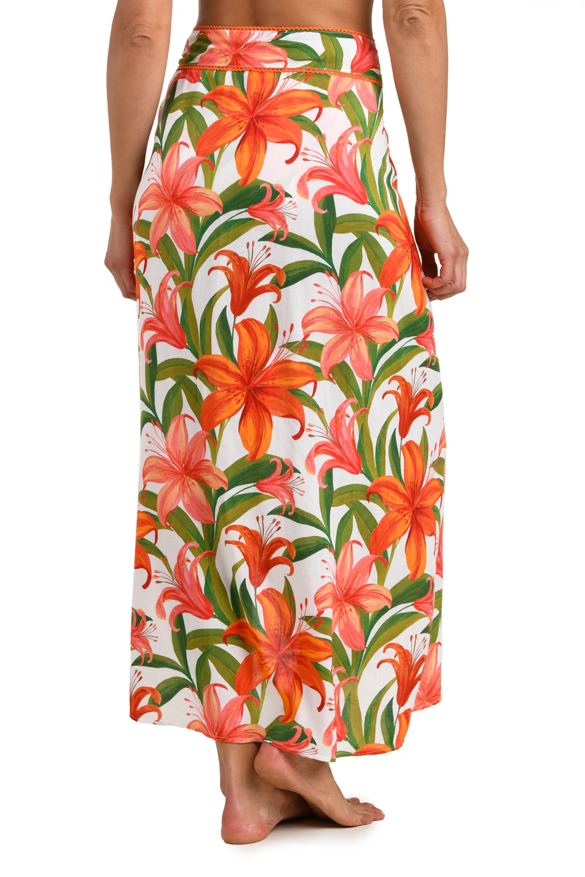 MULTI Jungle Blossom Hem Wrap Skirt image number 2