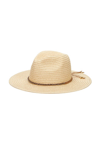 NATURAL Diamond Band Panama Hat