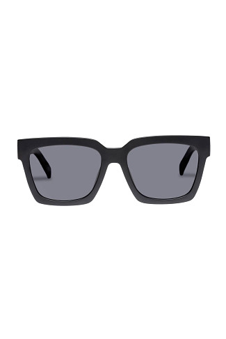 MATTE BLACK Weekend Riot Oversized Square Sunglasses
