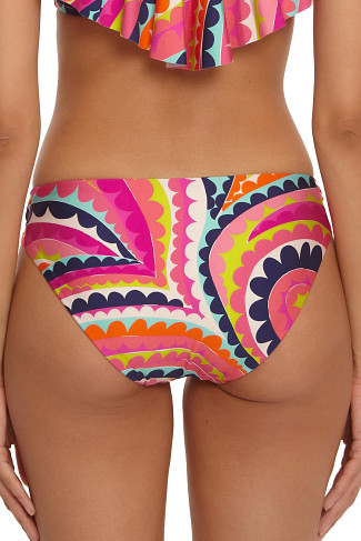 MULTI Swirl Shirred Hipster Bikini Bottom