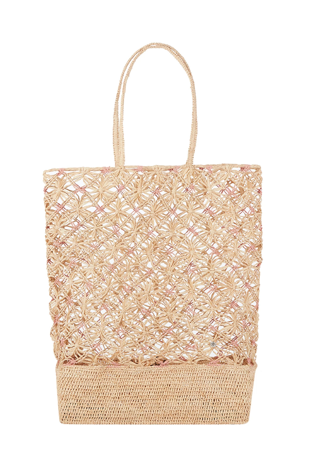 PINK/NATURAL Monrovia Woven Tote image number 1