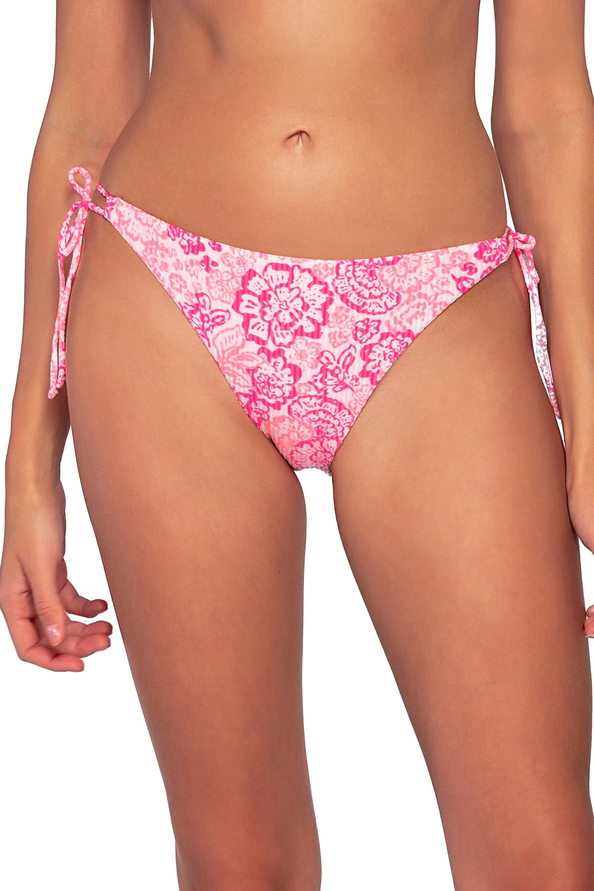 CORAL COVE Everlee Tie Side Hipster Bikini Bottom image number 1