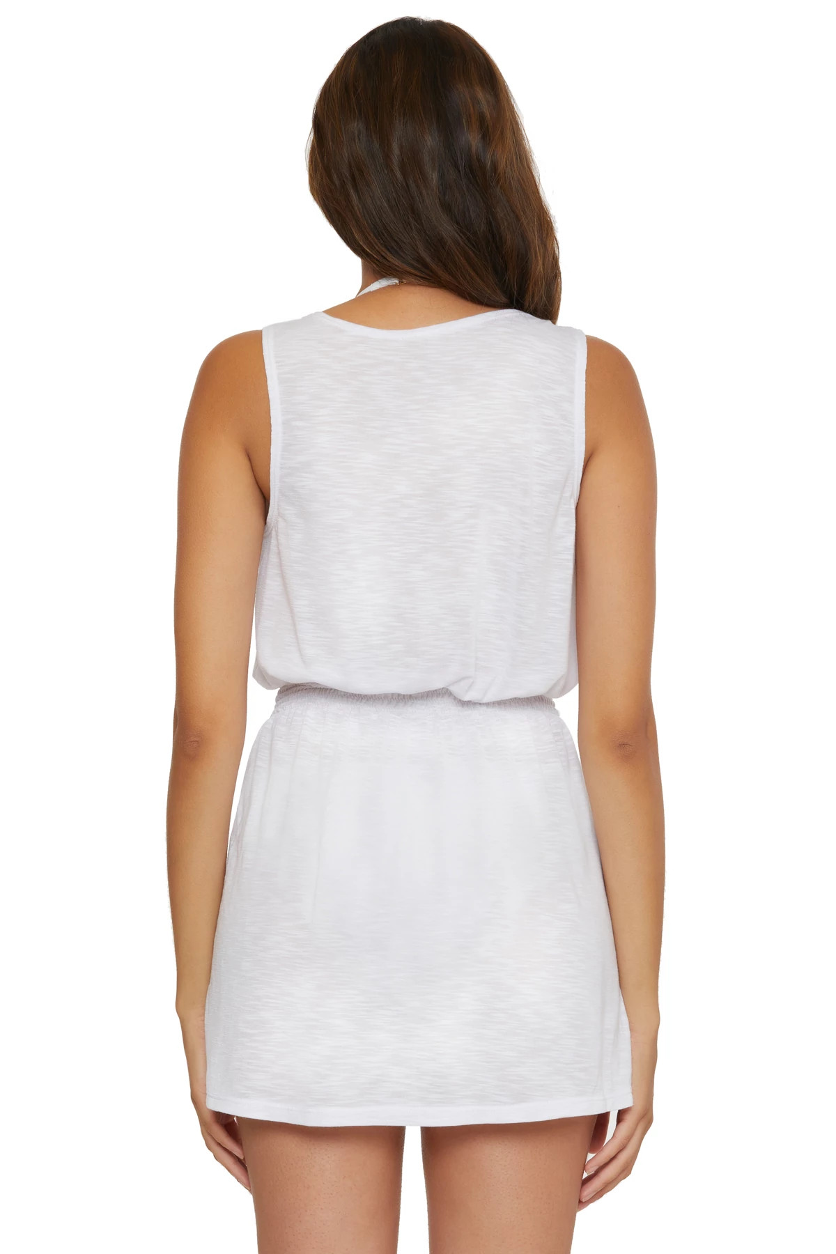 WHITE Breezy Basics Ruffle Mini Dress image number 2