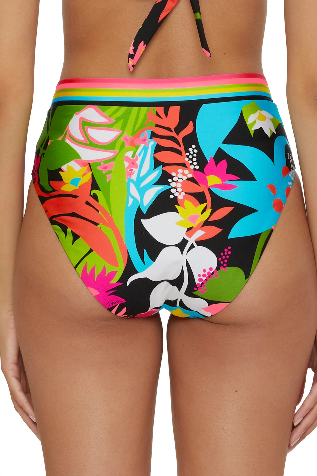 MULTI Islander Reversible High Waist Bikini Bottom image number 3