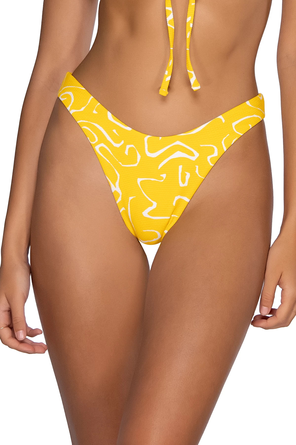 SUNSHINE SWIRL Kathleen Brazilian Bikini Bottom image number 1