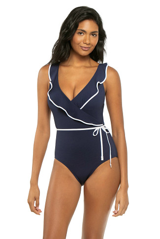 MARE NAVY Ruffle One Piece Swimsuit