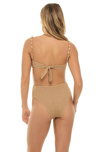 GOLD SHIMMER Pippa Cutout One Piece Swimsuit