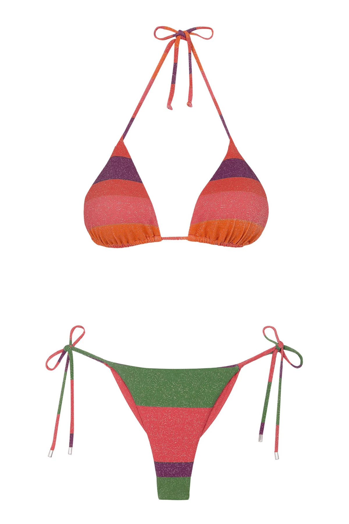MULTI Triangle Halter Bikini Top image number 3