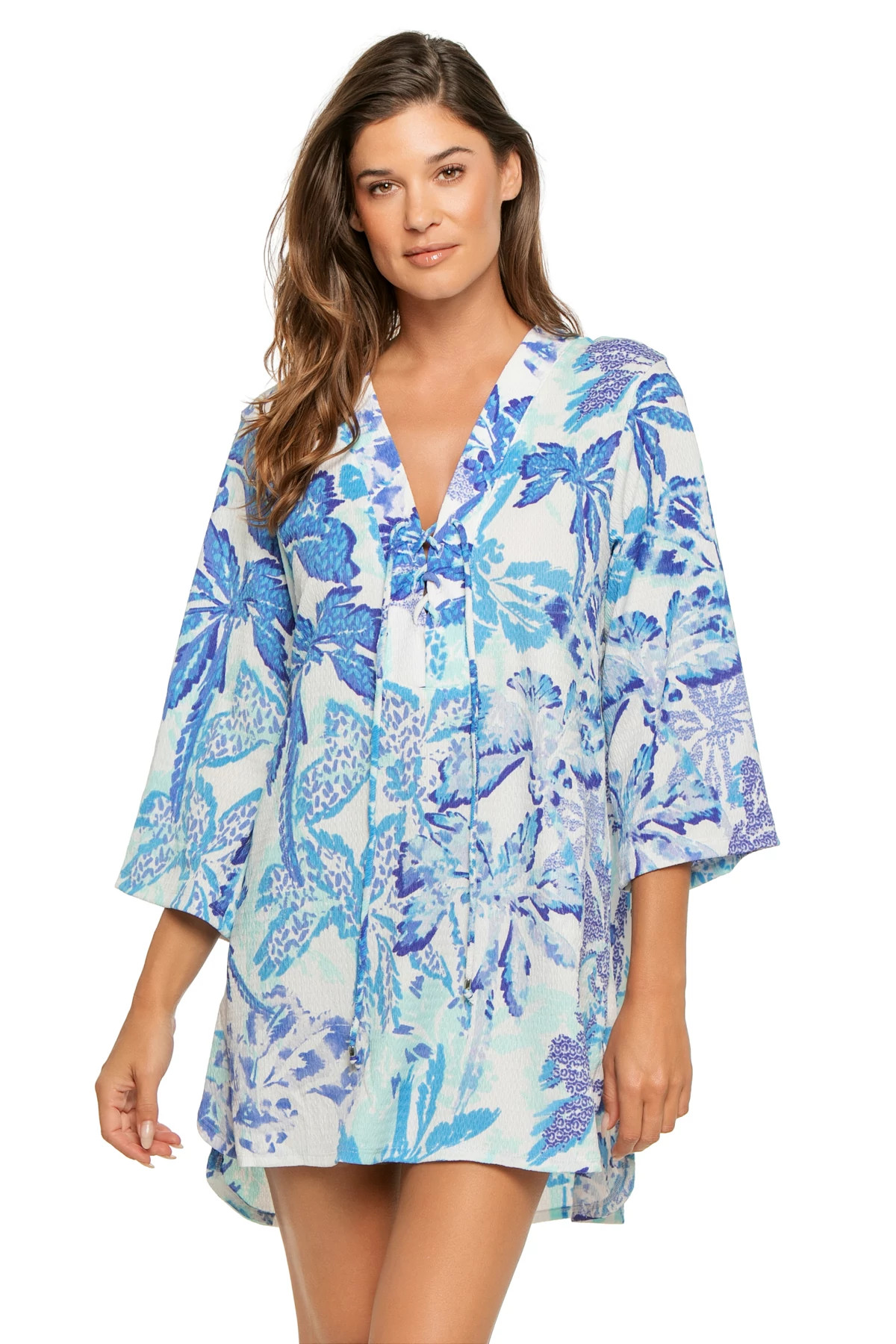 WHITE/BLUE MULTI Canopy Tunic image number 1