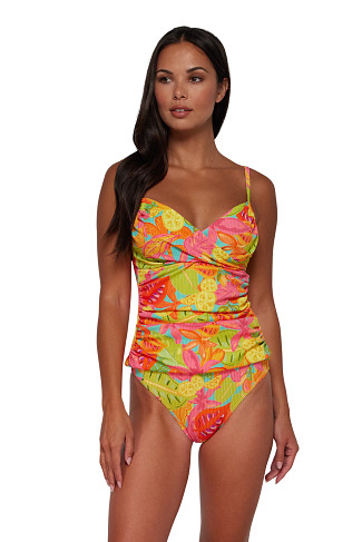 CITRUS GROVE SANDBAR RIB Simone Convertible Strap Tankini Top