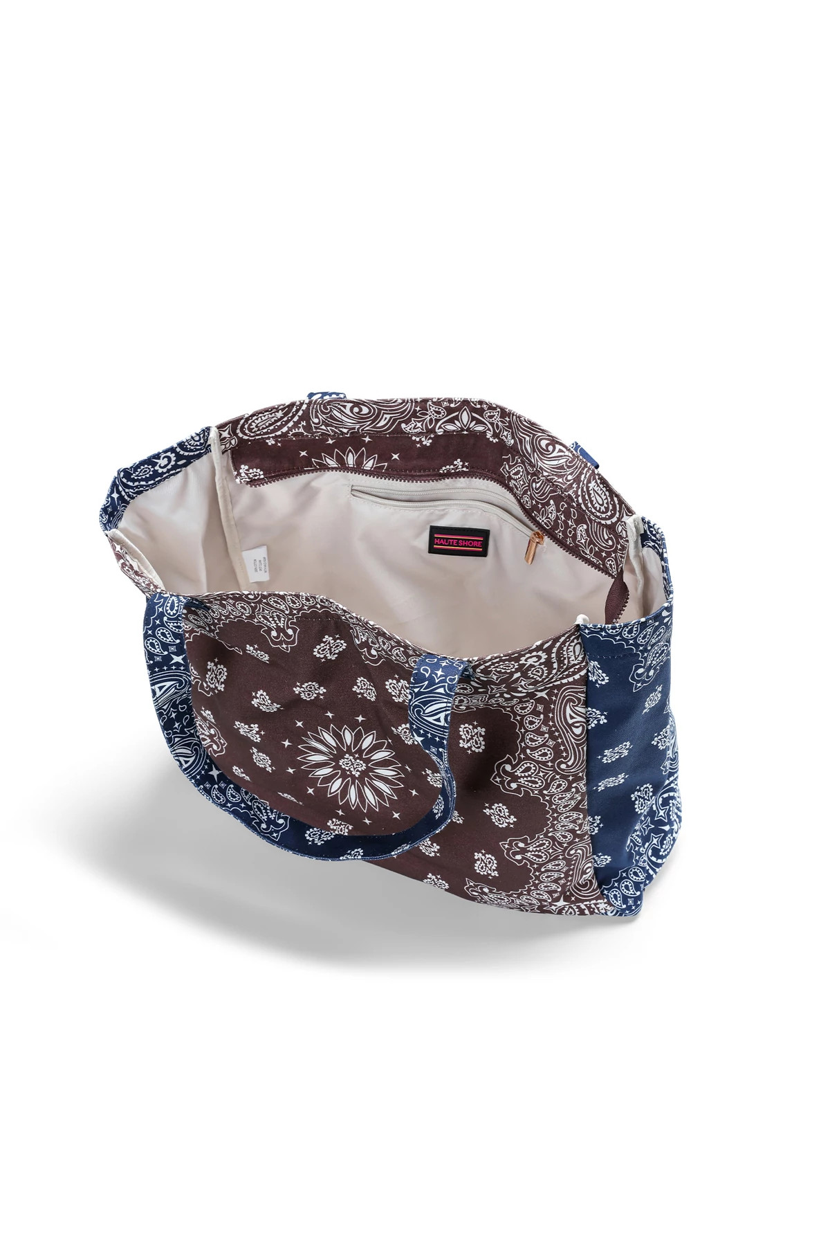 BROWN/NAVY Bailey Bandana Tote image number 2
