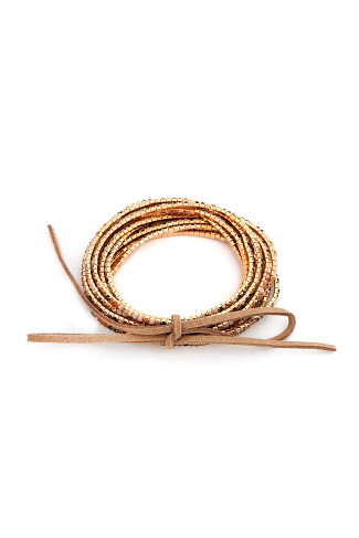 NEUTRAL Stretchy Stacked Gold Bead Bracelets