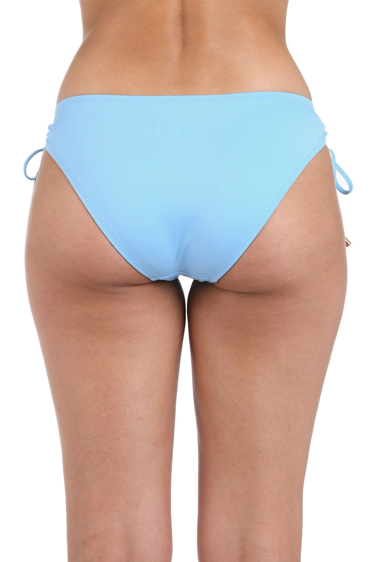 CRYSTAL BLUE Island Goddess Loop Tie Side Hipster Bikini Bottom image number 2