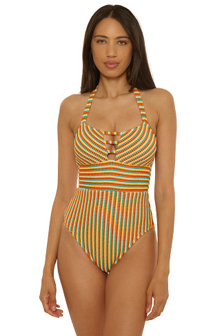 MULTI Ocean Wave One Piece Swimsuit 