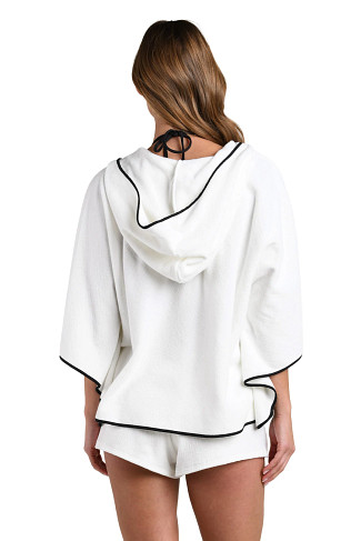 WHITE Demeter Hooded Terry Top