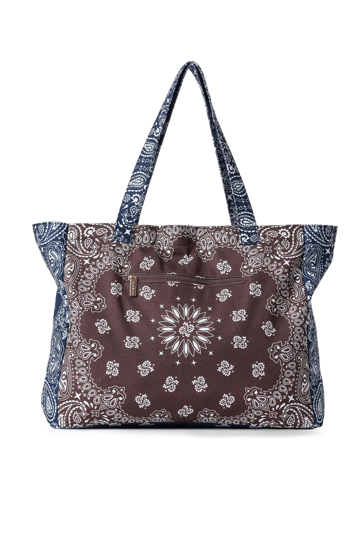 BROWN/NAVY Bailey Bandana Tote image number 1
