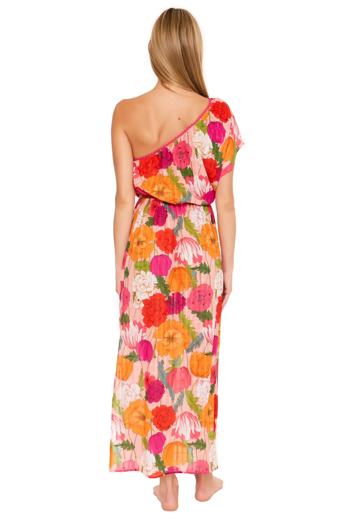 MULTI Sunny Bloom Asymmetrical Dress image number 2