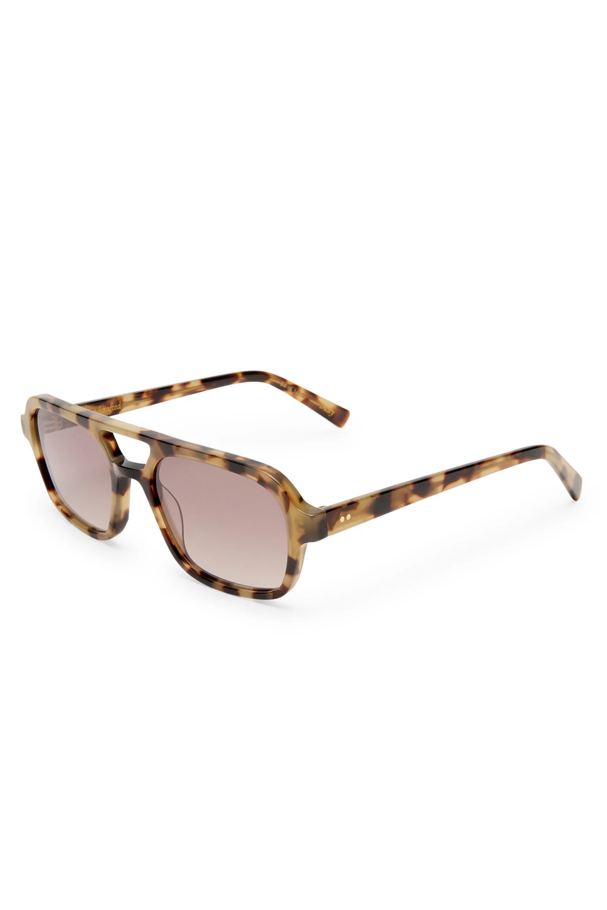 MOCHA TORT Dusty Aviator Sunglasses image number 1