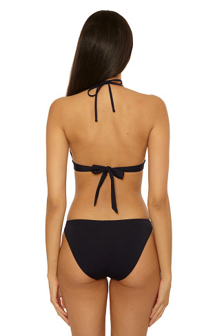 BLACK Avery Halter Bikini Top