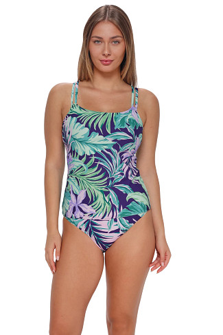 PALM SHADE Taylor Underwire Tankini Top (D+ Cup)