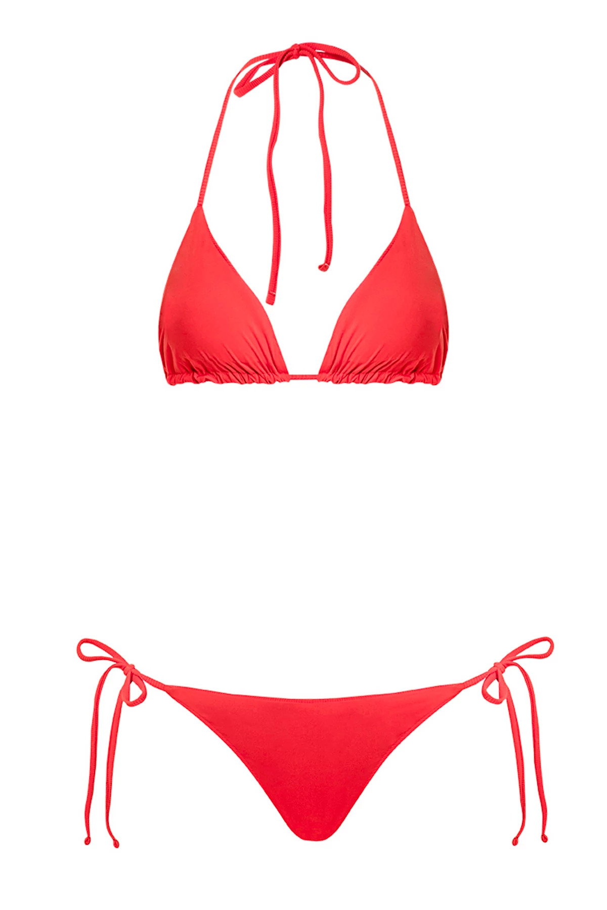 RED CAMELIA Balmy Reversible Triangle Bikini Top image number 4