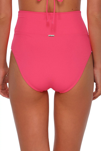 POSY PINK CREPE Hannah High Waist Bikini Bottom