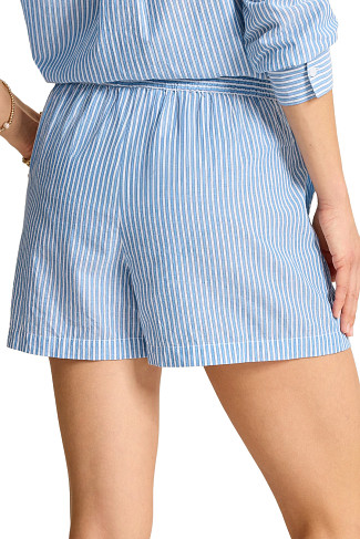 VICTORIA BLUE Chambray Beach Shorts