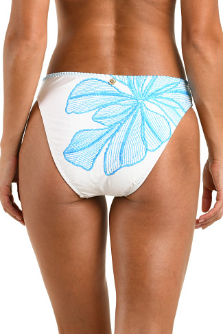 IVORY Floral Embroidered Hipster Bottom