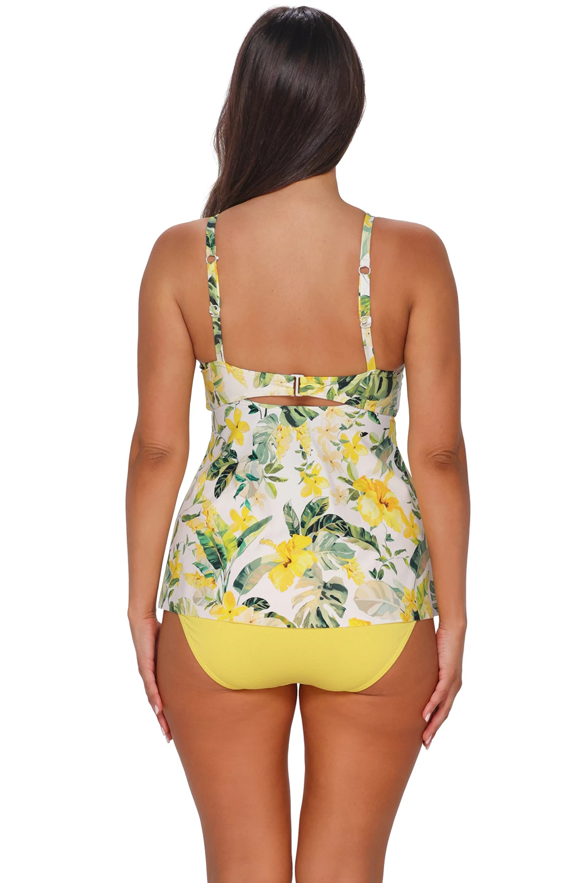 ISLA SOLEIL CREPE Tori Twist Front Tankini Top image number 3