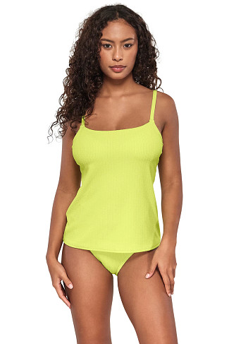 BRIGHT PEAR Coralie Convertible Strap Tankini Top (D+ Cup)