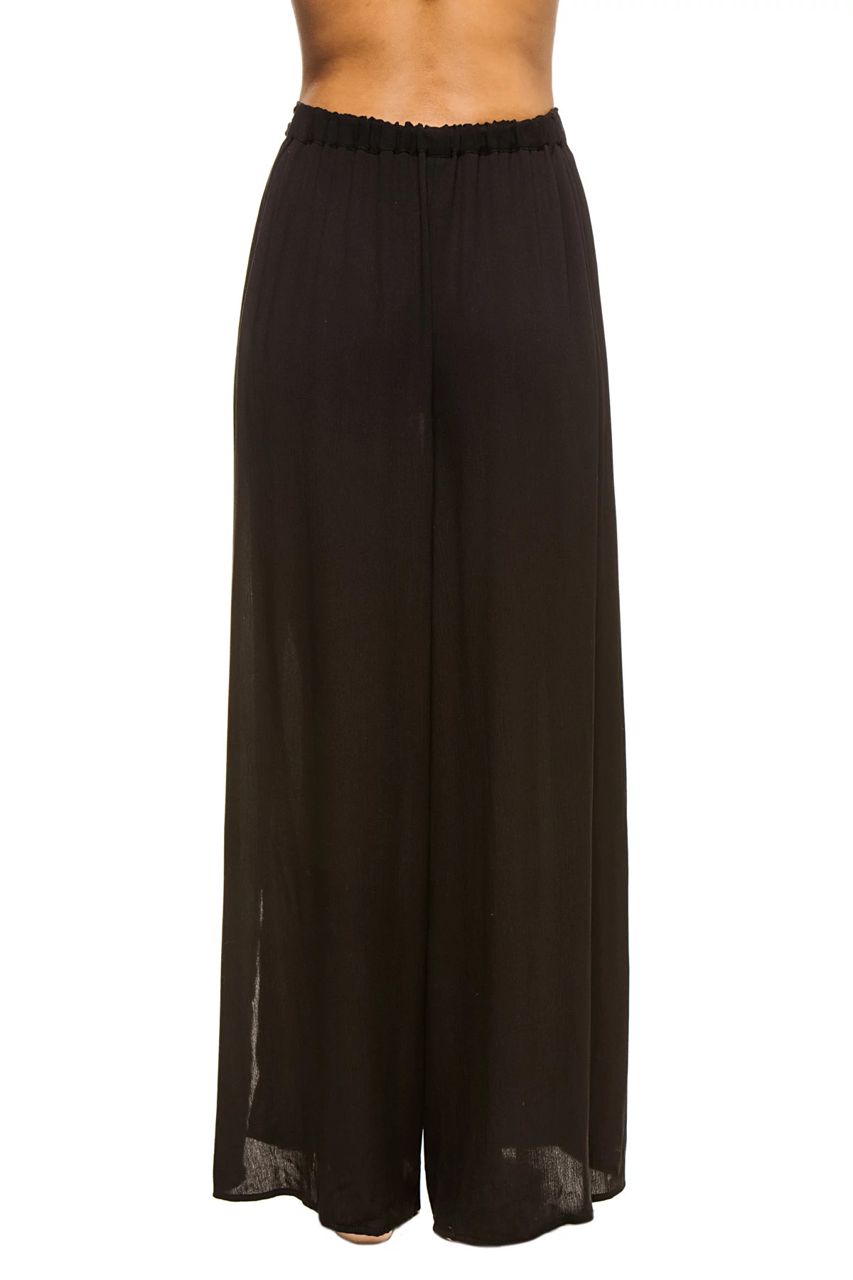 BLACK Tie Front Pants image number 2