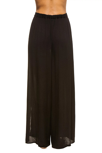 BLACK Tie Front Pants