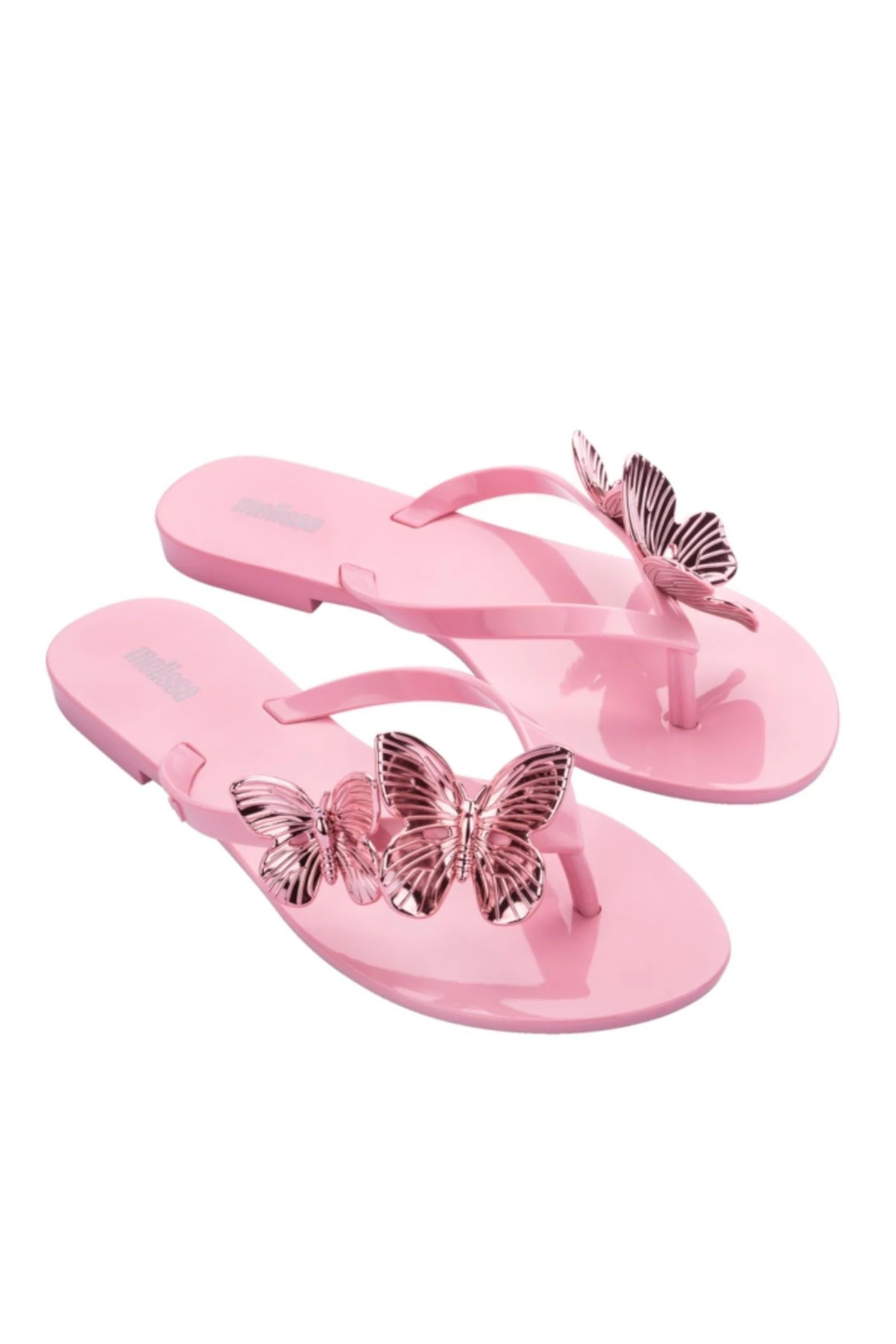 PINK Harmonic Butterfly Flip Flops image number 1