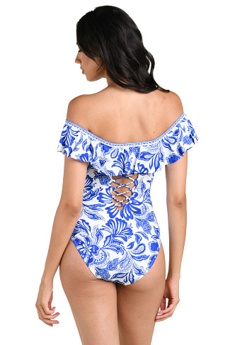 LAPIS Ruffle One Piece Swimsuit