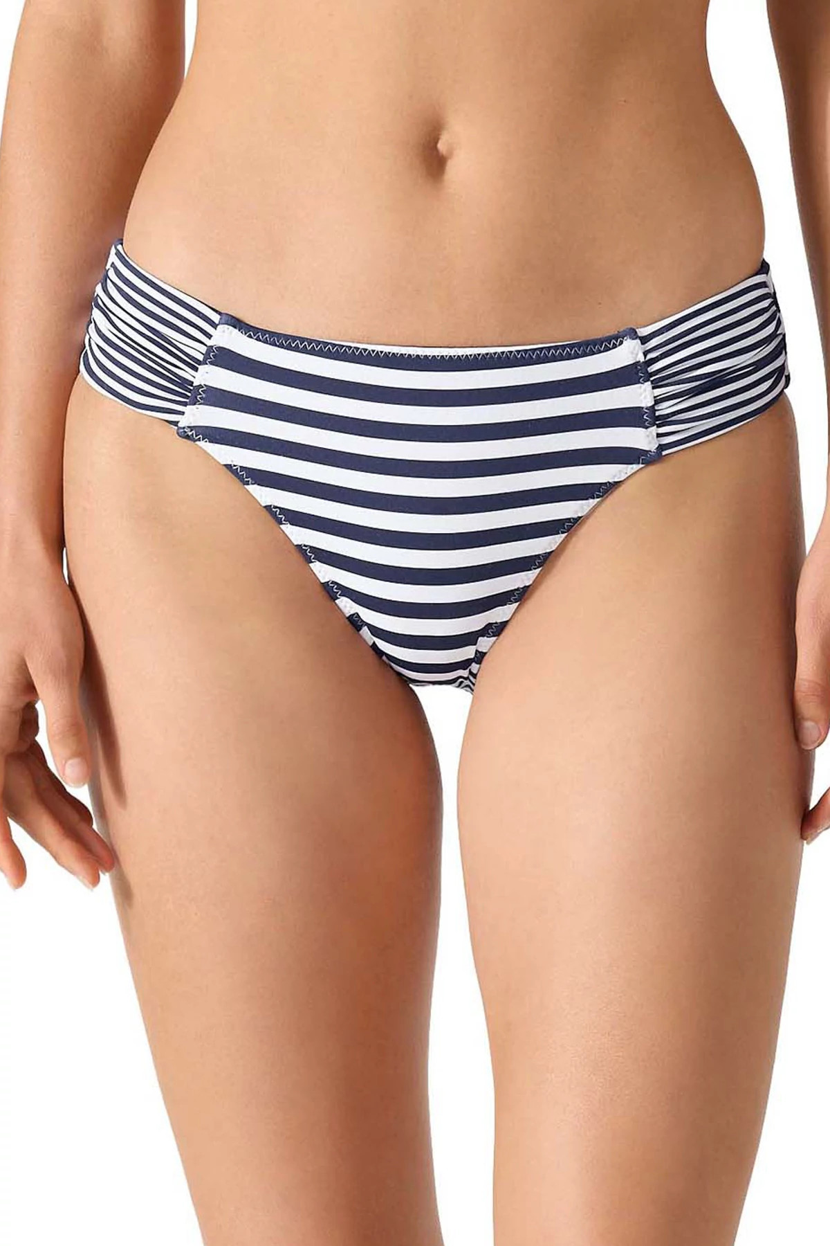 MARE NAVY Reversible Stripe Tab Side Hipster Bikini Bottom image number 1