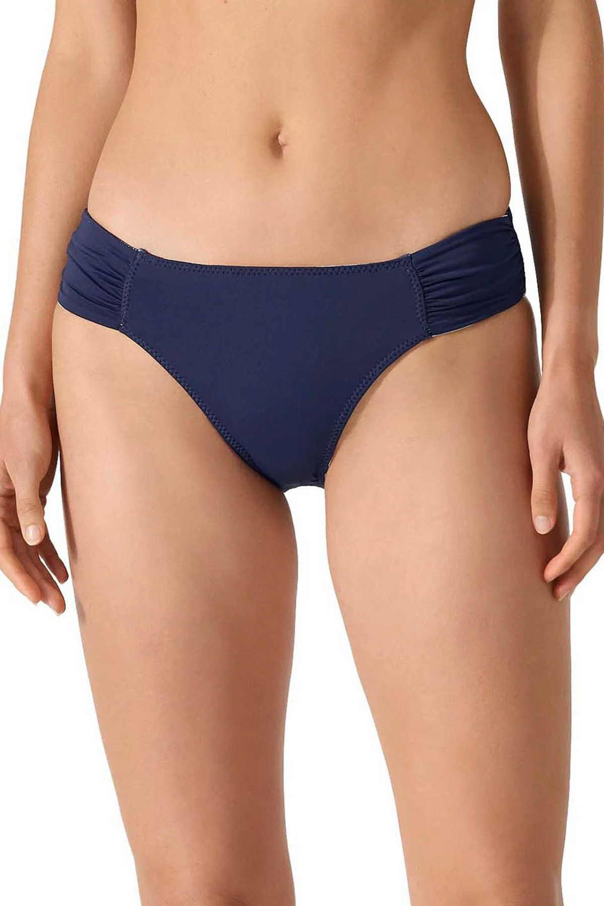 MARE NAVY Reversible Stripe Tab Side Hipster Bikini Bottom image number 2