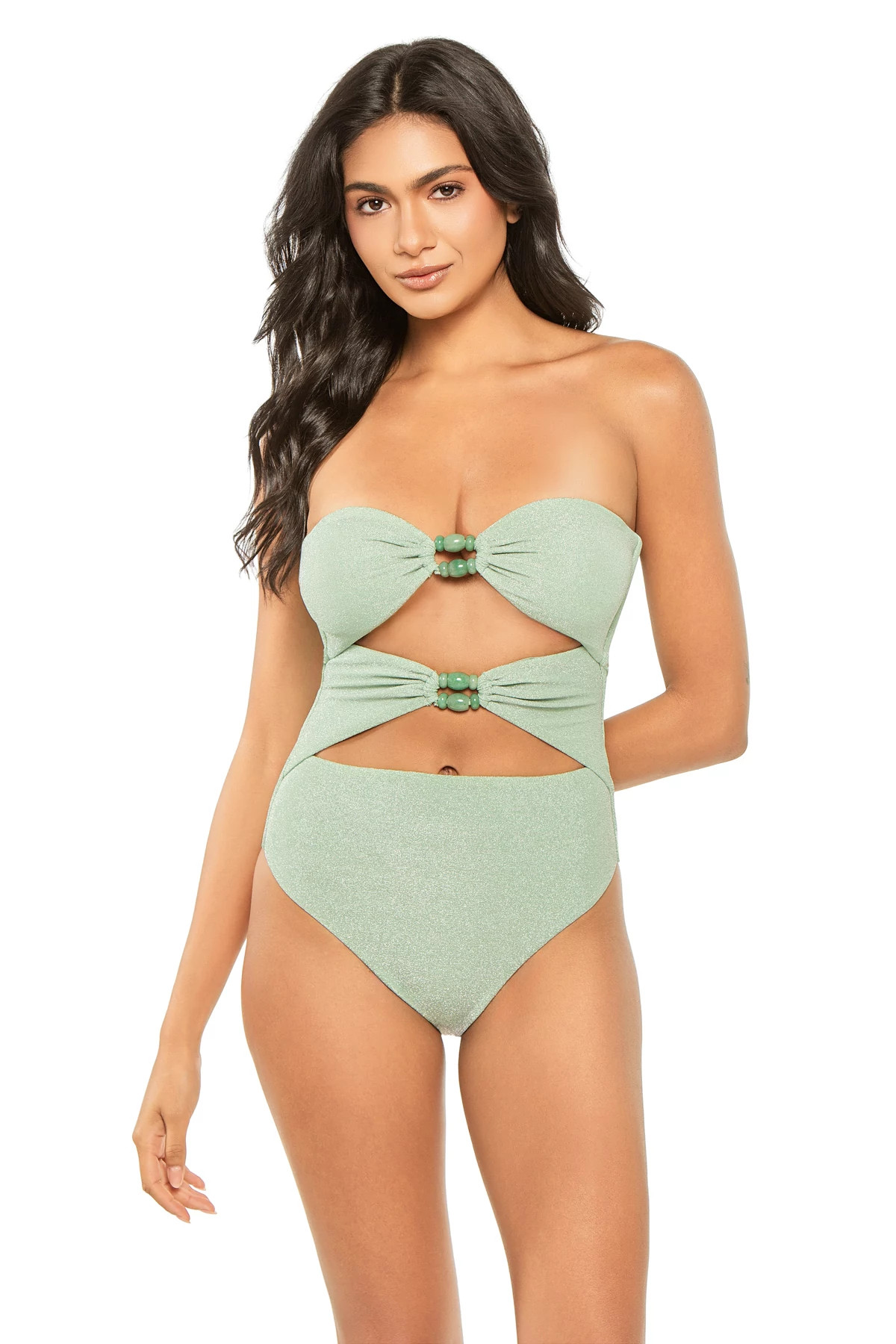 SPEARMINT Amii Bandeau One Piece Swimsuit image number 1