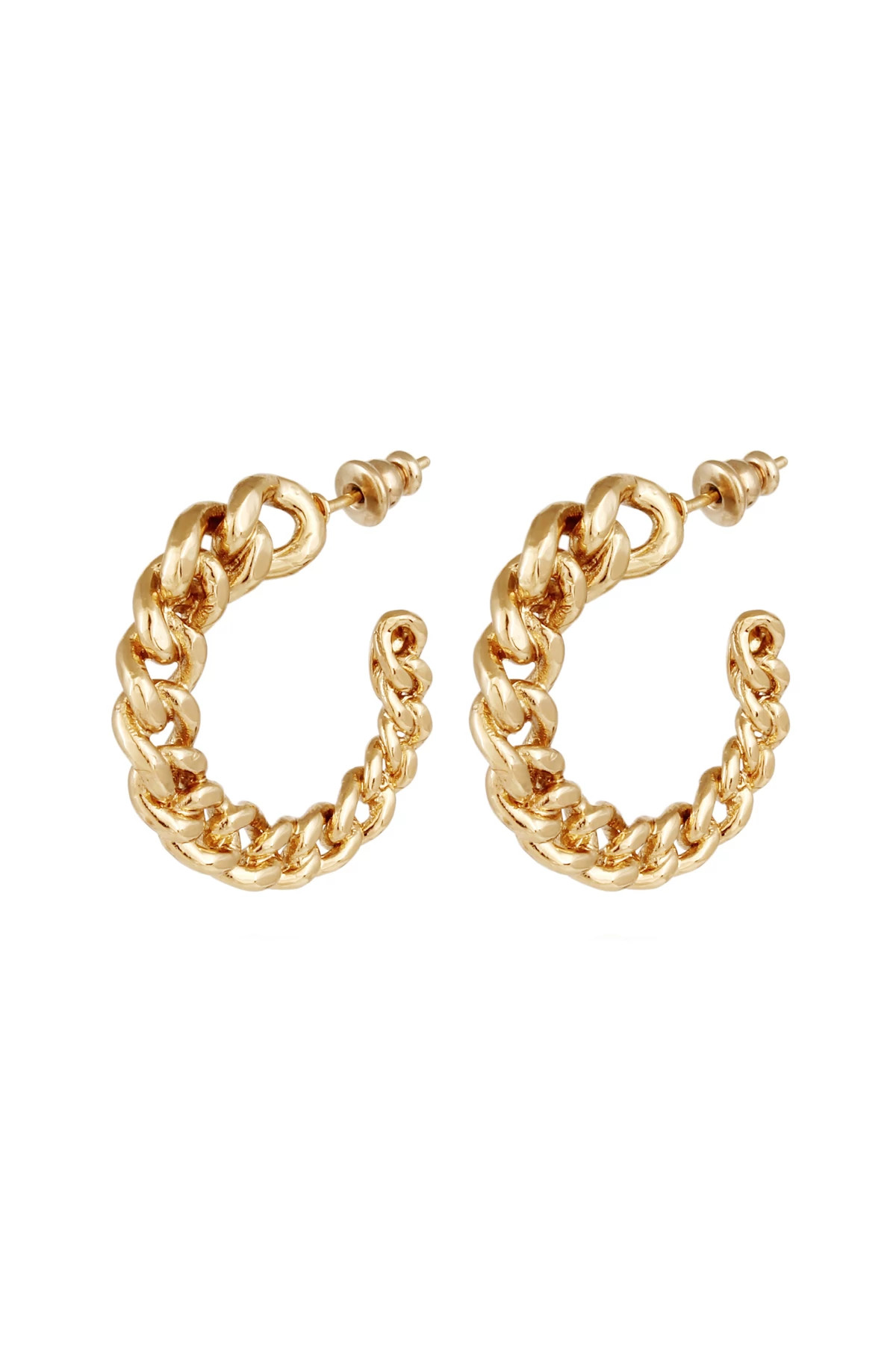 000 GOLD Bronxy Creole Earrings image number 1