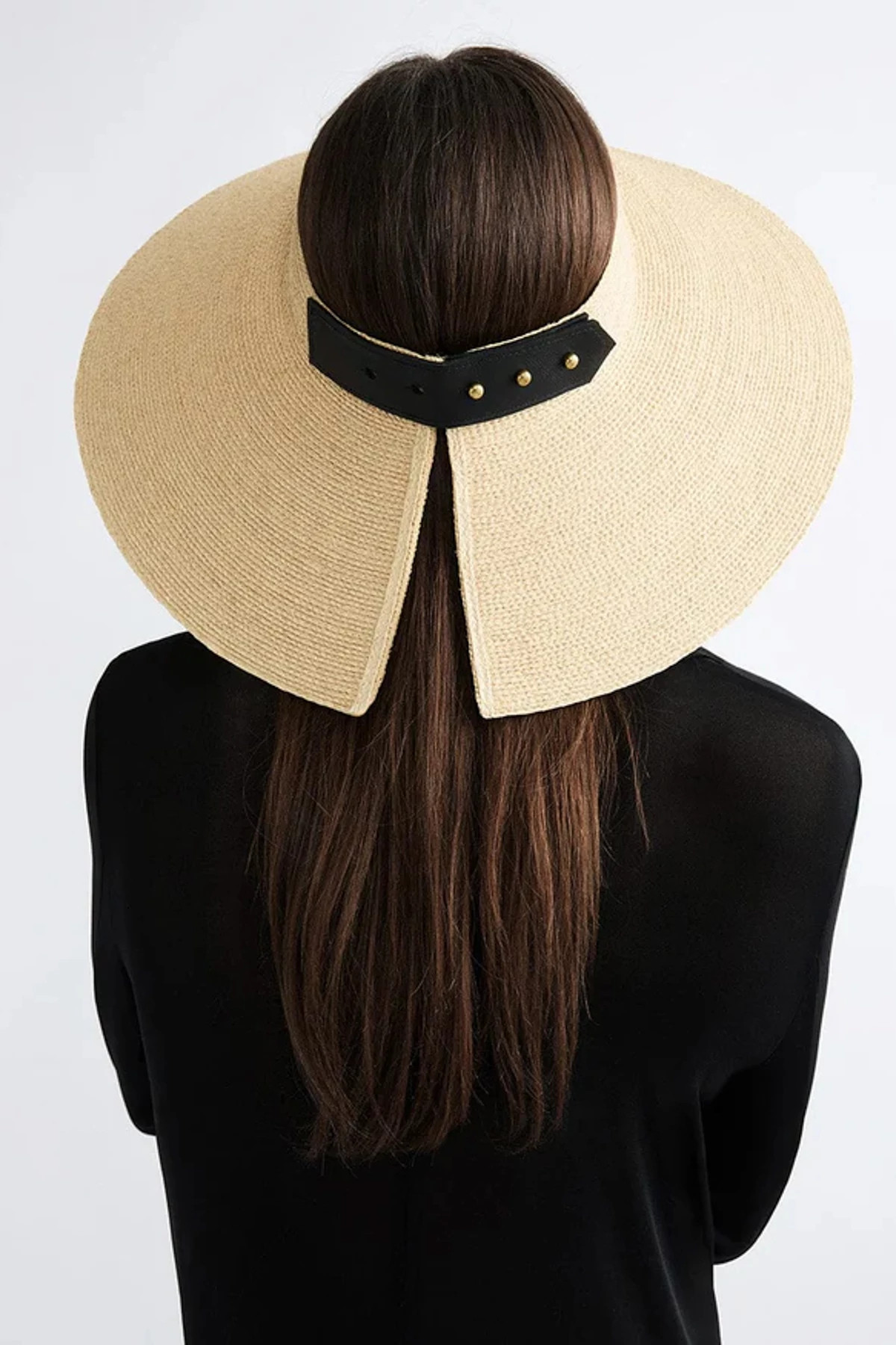 NATURAL Birdie Adjustable Raffia UPF 50+ Visor image number 5