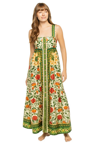 GARDEN TAPESTRY SAND Garden Tapestry Maxi Dress